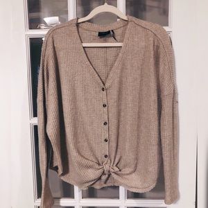 Out From Under Jojo Oversized Thermal Button Top